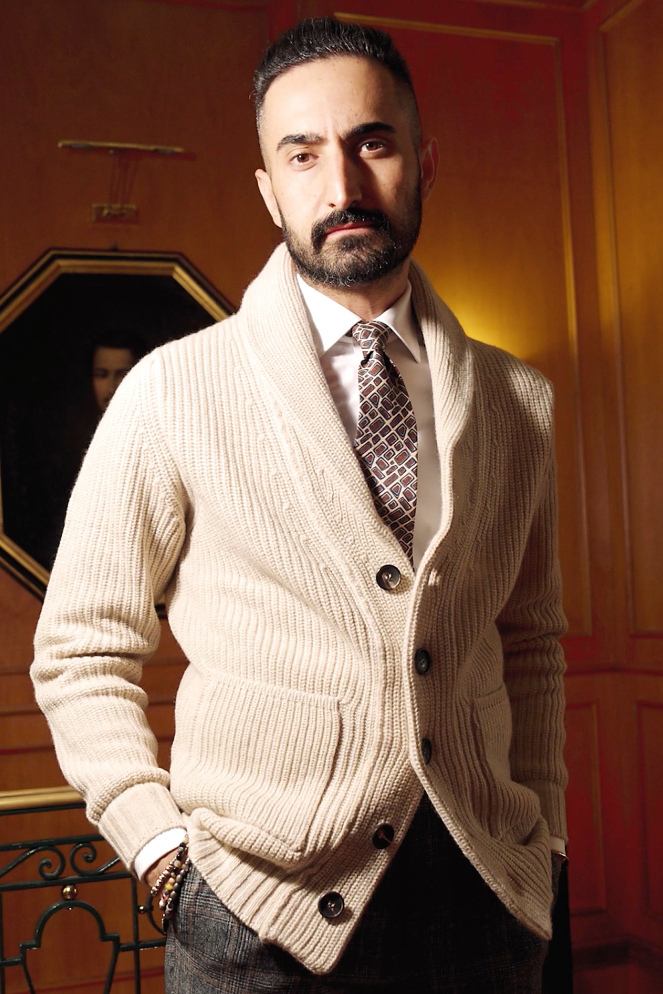 Cardigan Collo Sciallato