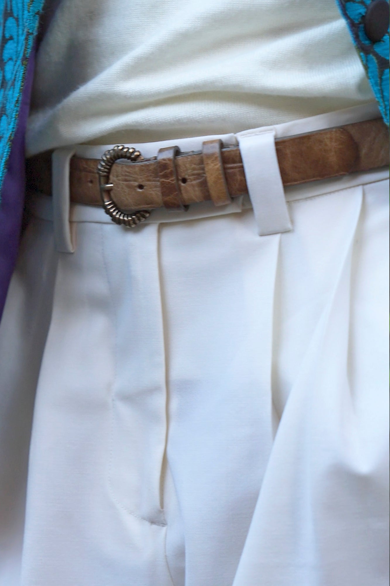 Pantaloni Pinces Bianchi