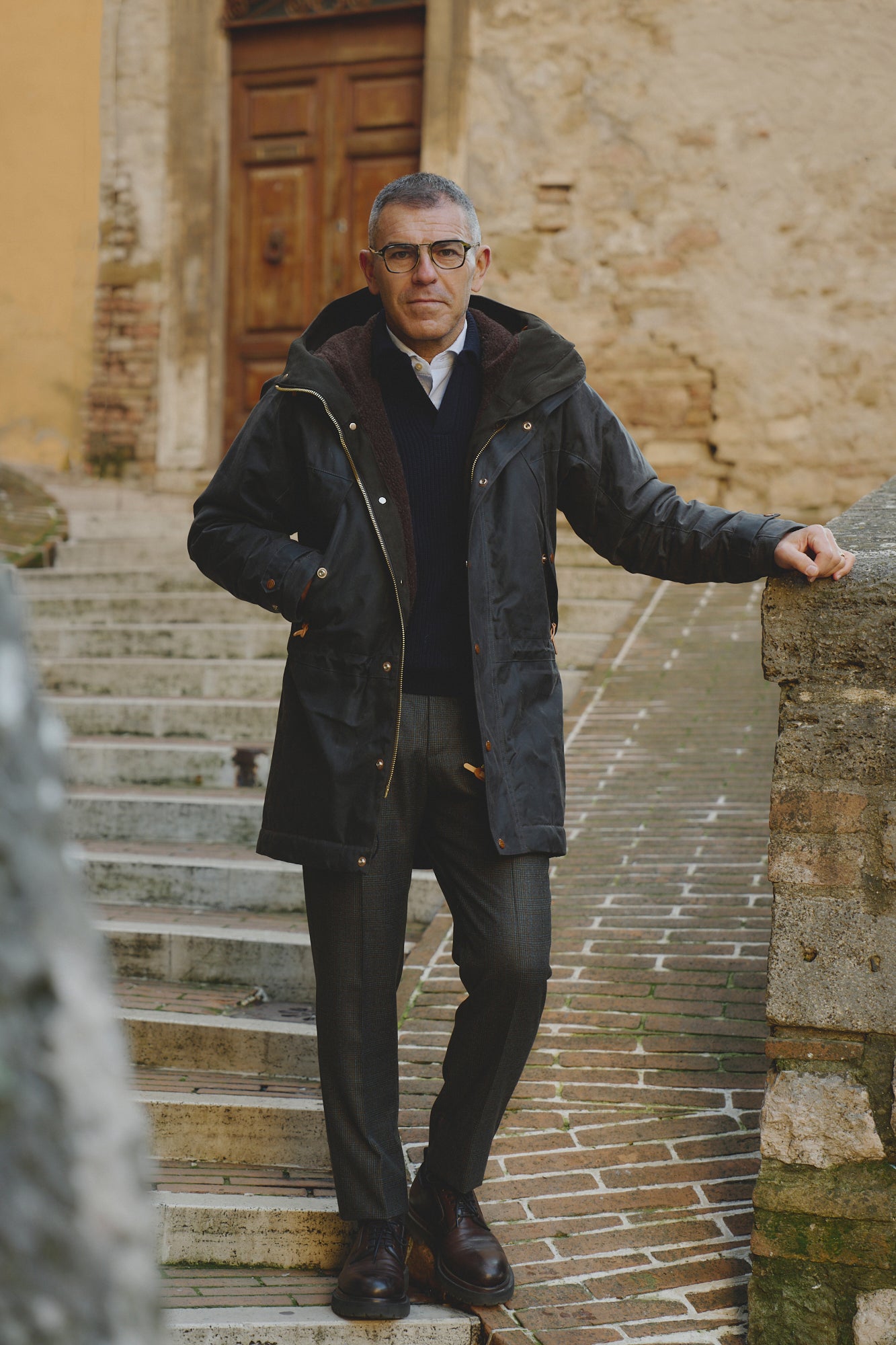 Parka In Cotone Cerato