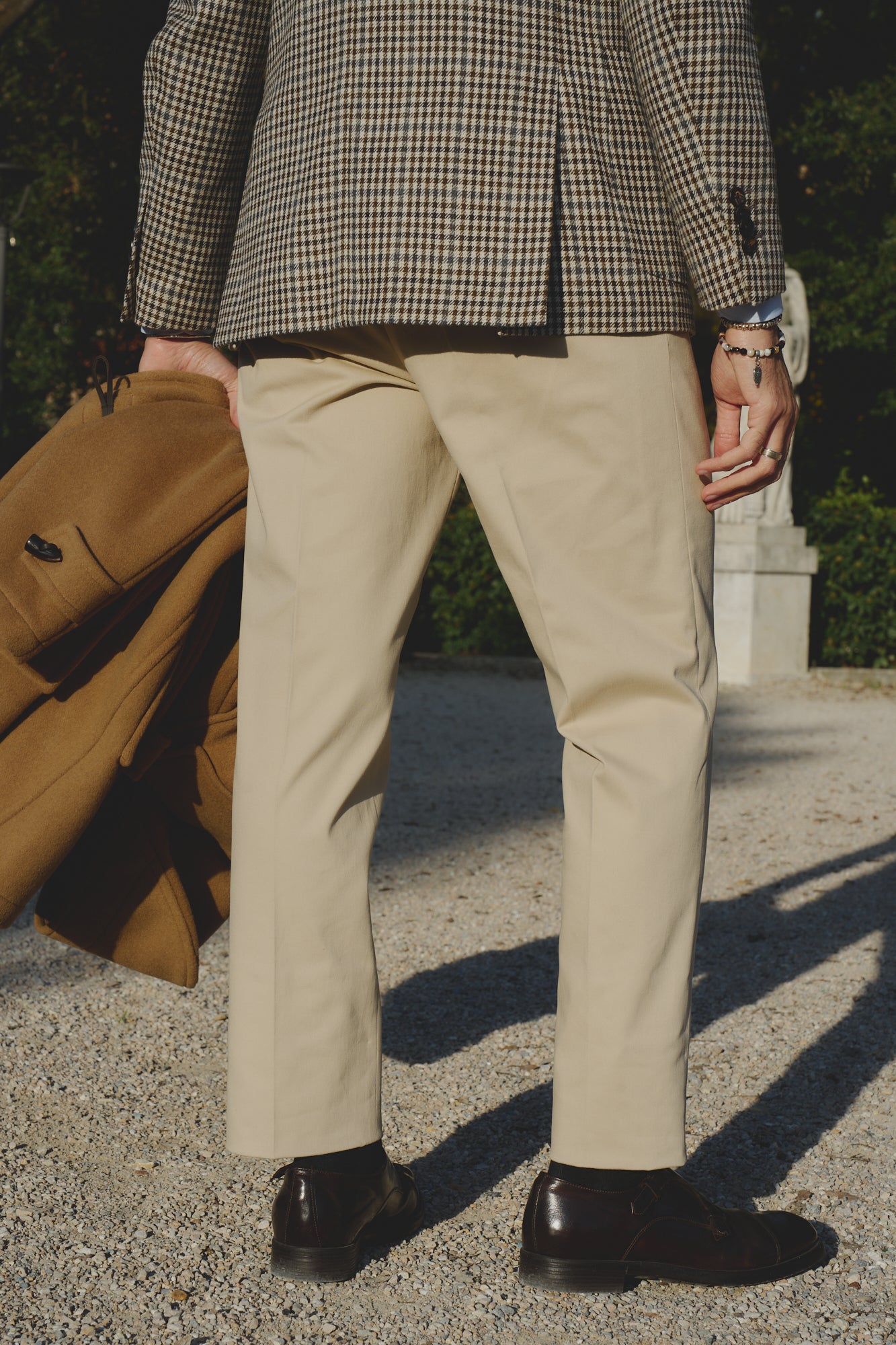 Pantaloni Pinces Beige