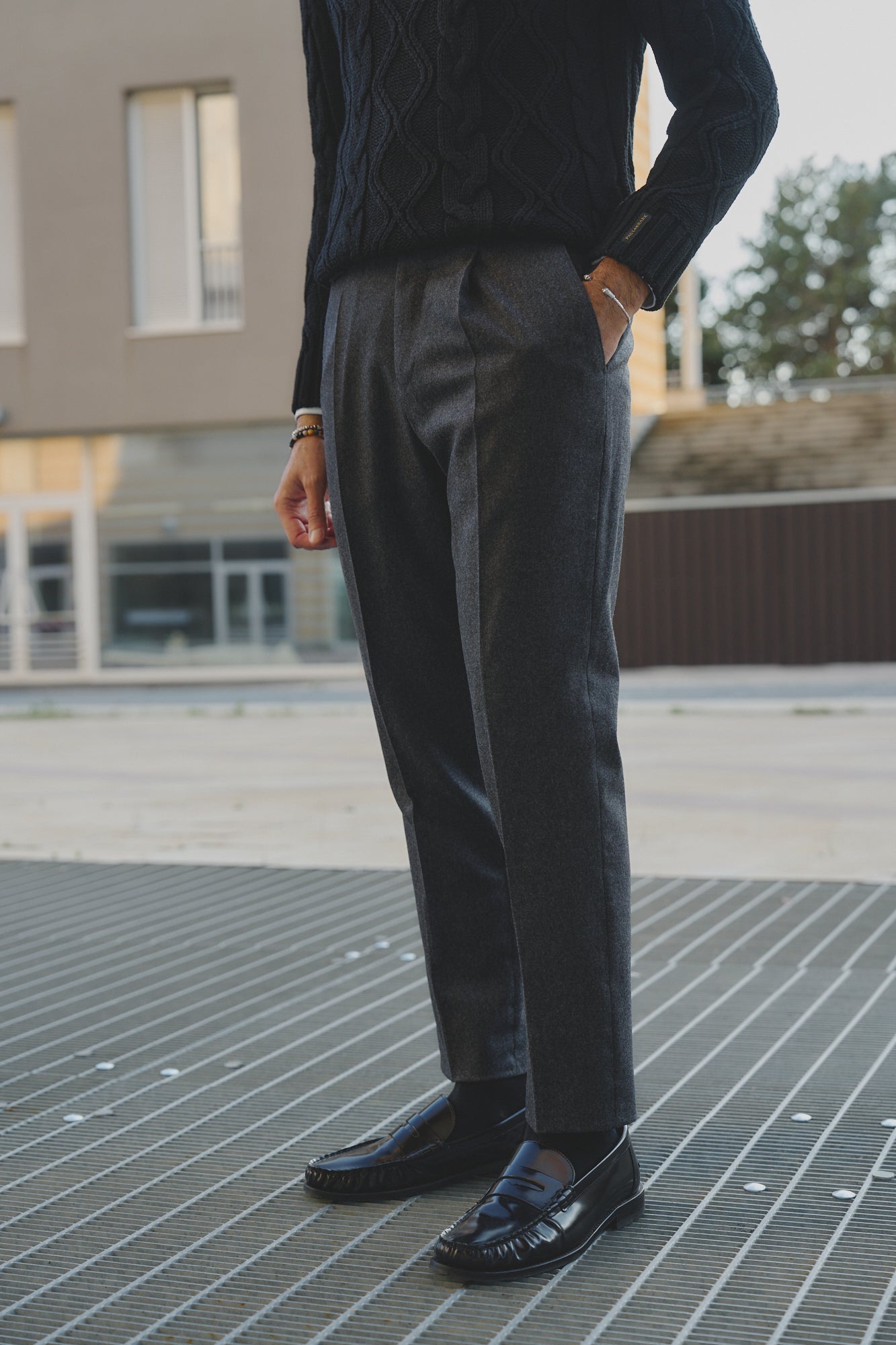 Pantaloni Pinces Flanella