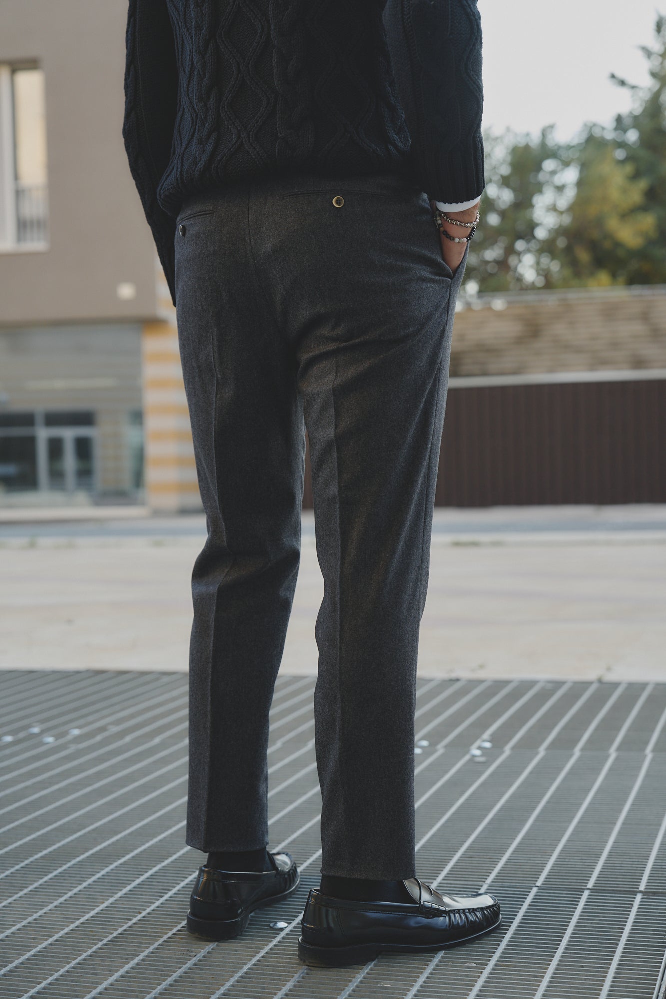 Pantaloni Pinces Flanella