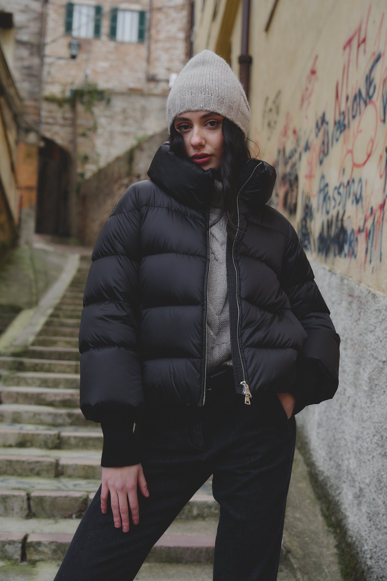 Bomber Nero Donna