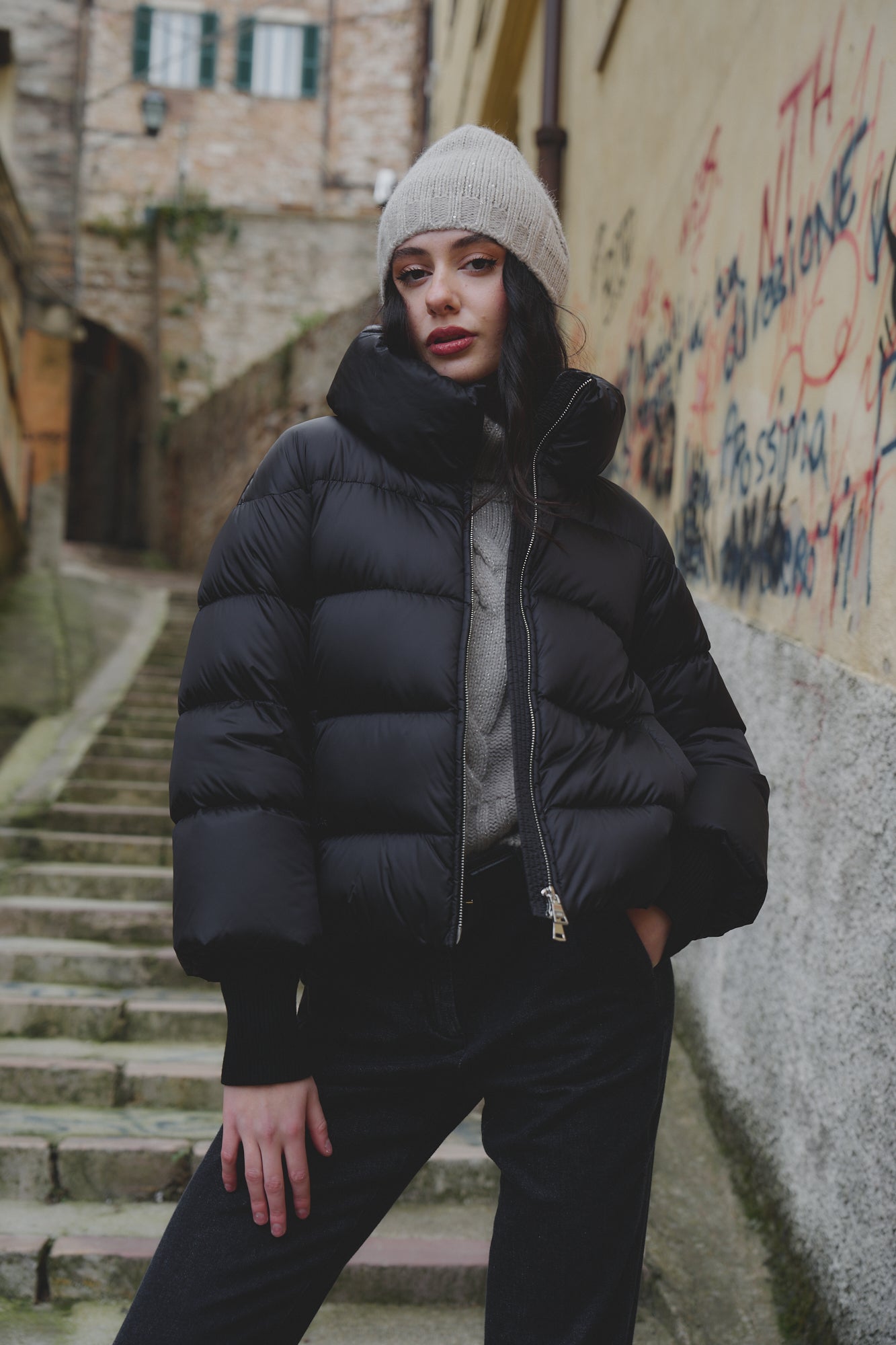 Bomber Nero Donna